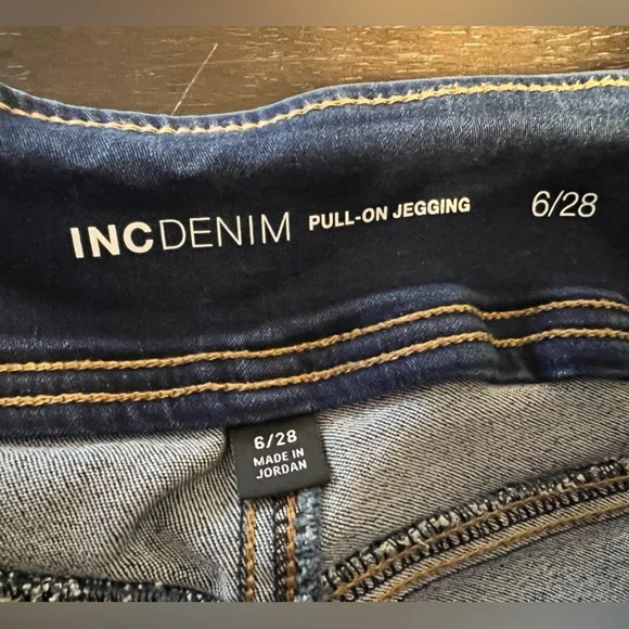 Inc Denim Pull On Jegging 6/28 Women's Blue Jeans - Picture 7 of 8